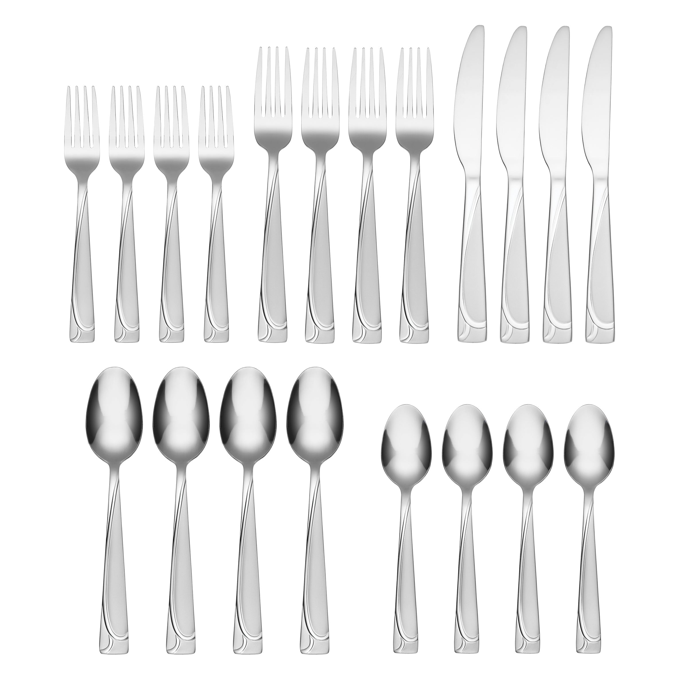 Mena Frost 20 Piece Flatware Set