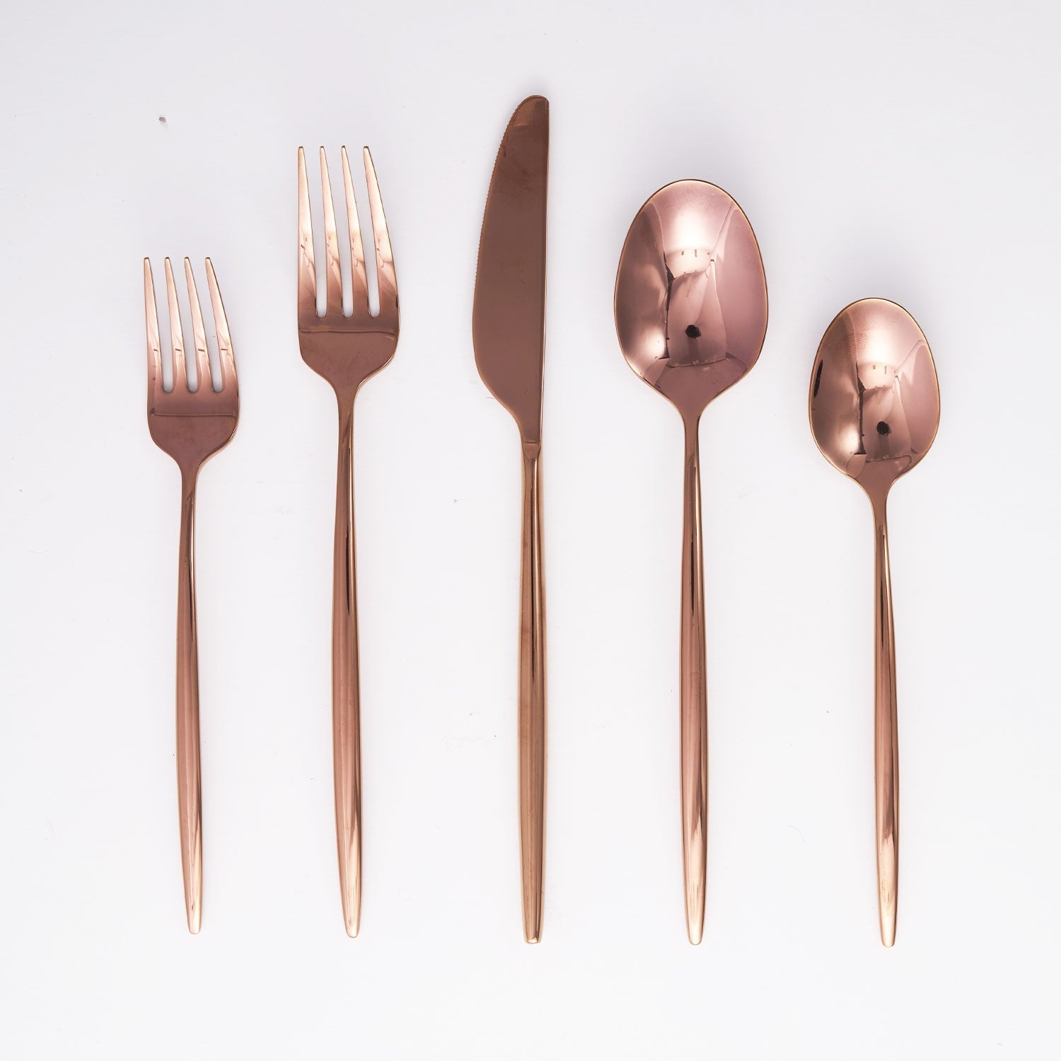 Gaze Copper Mirror 20 Piece Flatware Set
