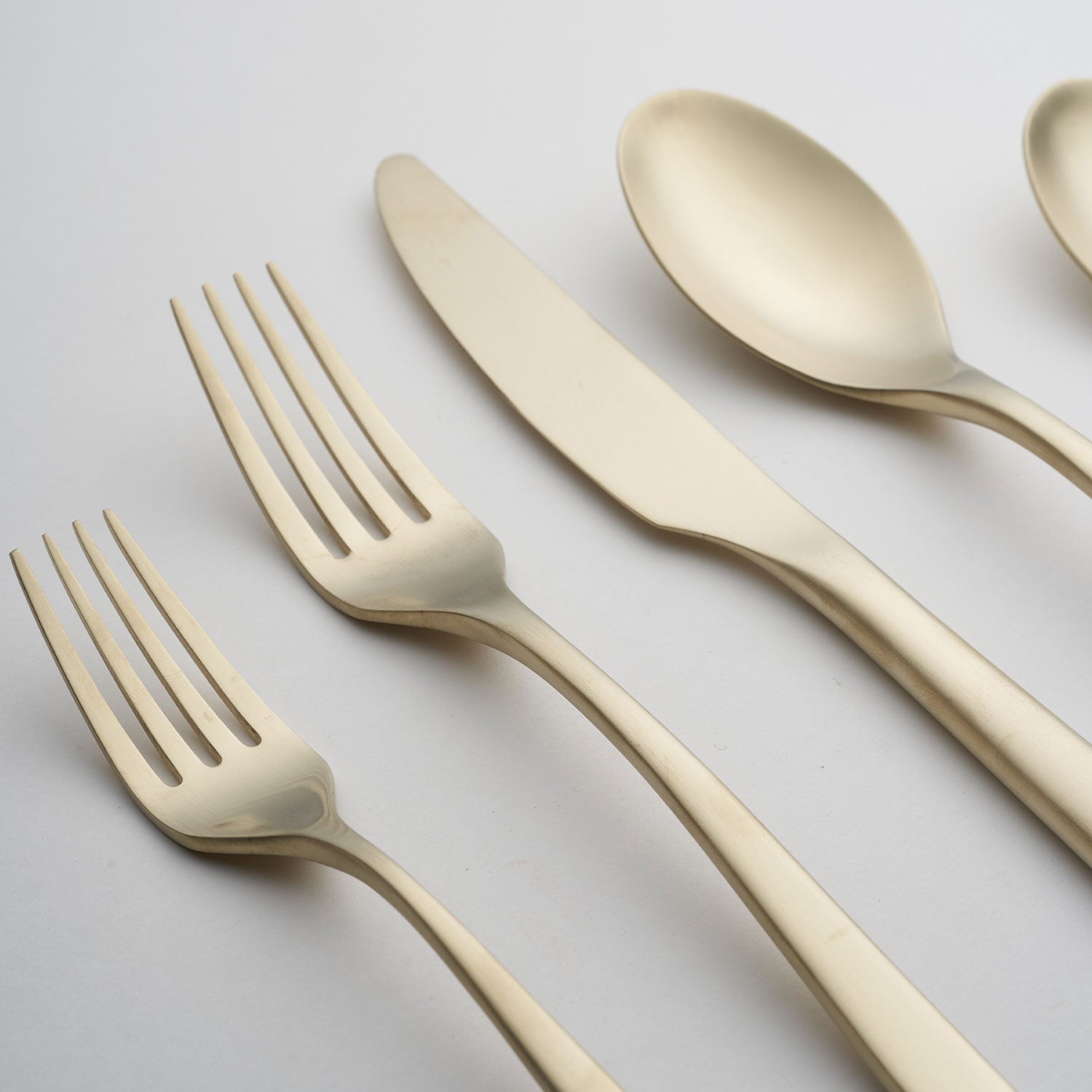 Averie Champagne Satin 20 Piece Flatware Set