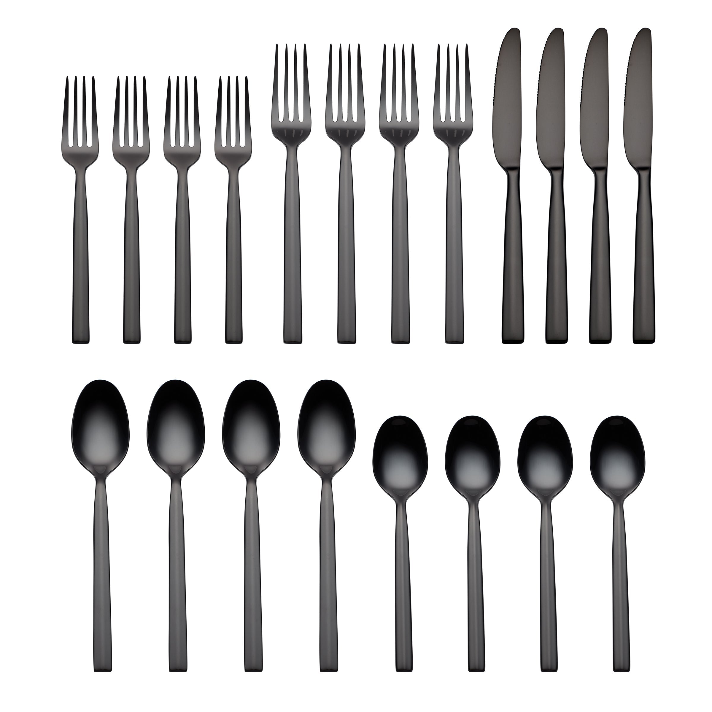 Aero Black Mirror 20 Piece Flatware Set