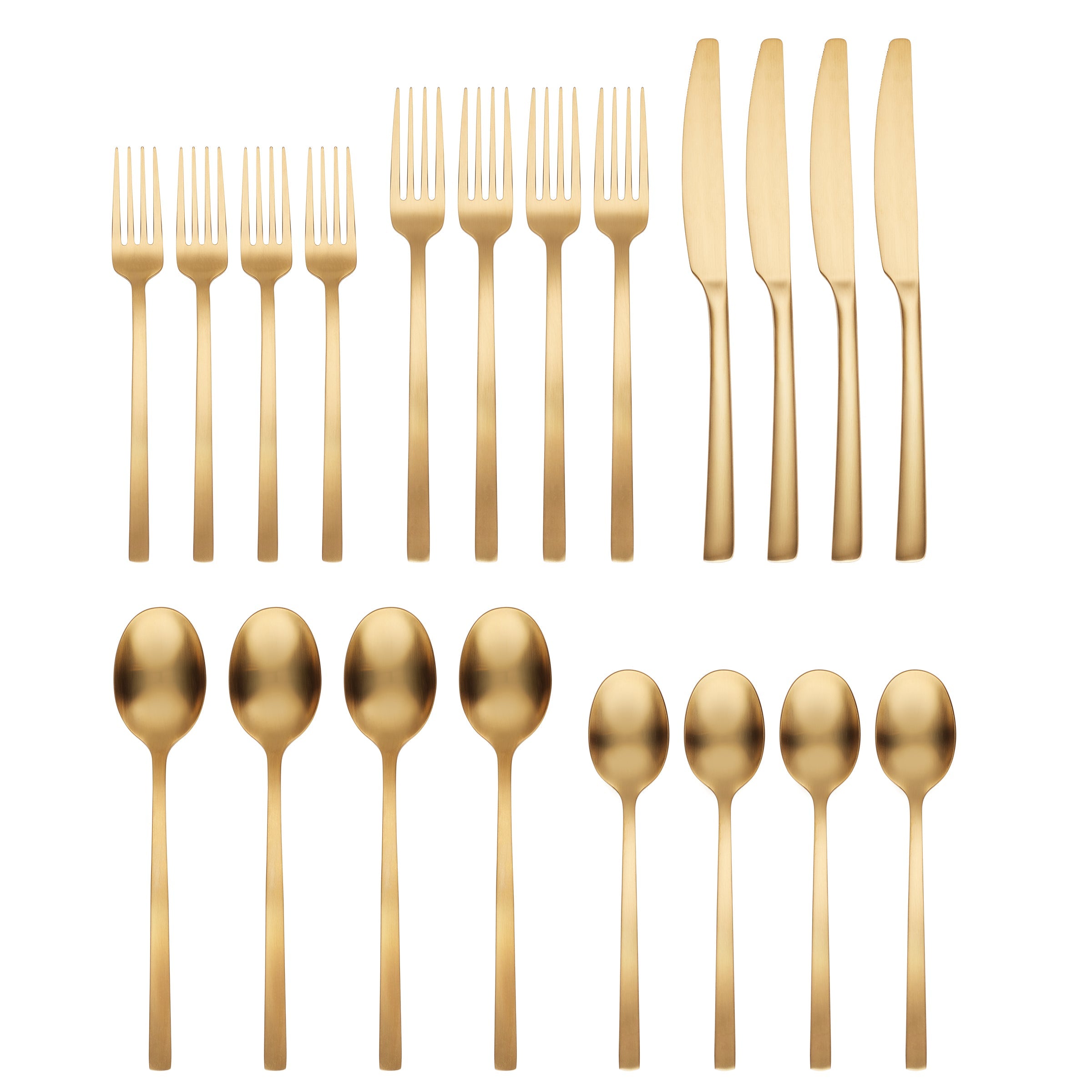 Beacon Gold Satin 20 Piece Flatware Set