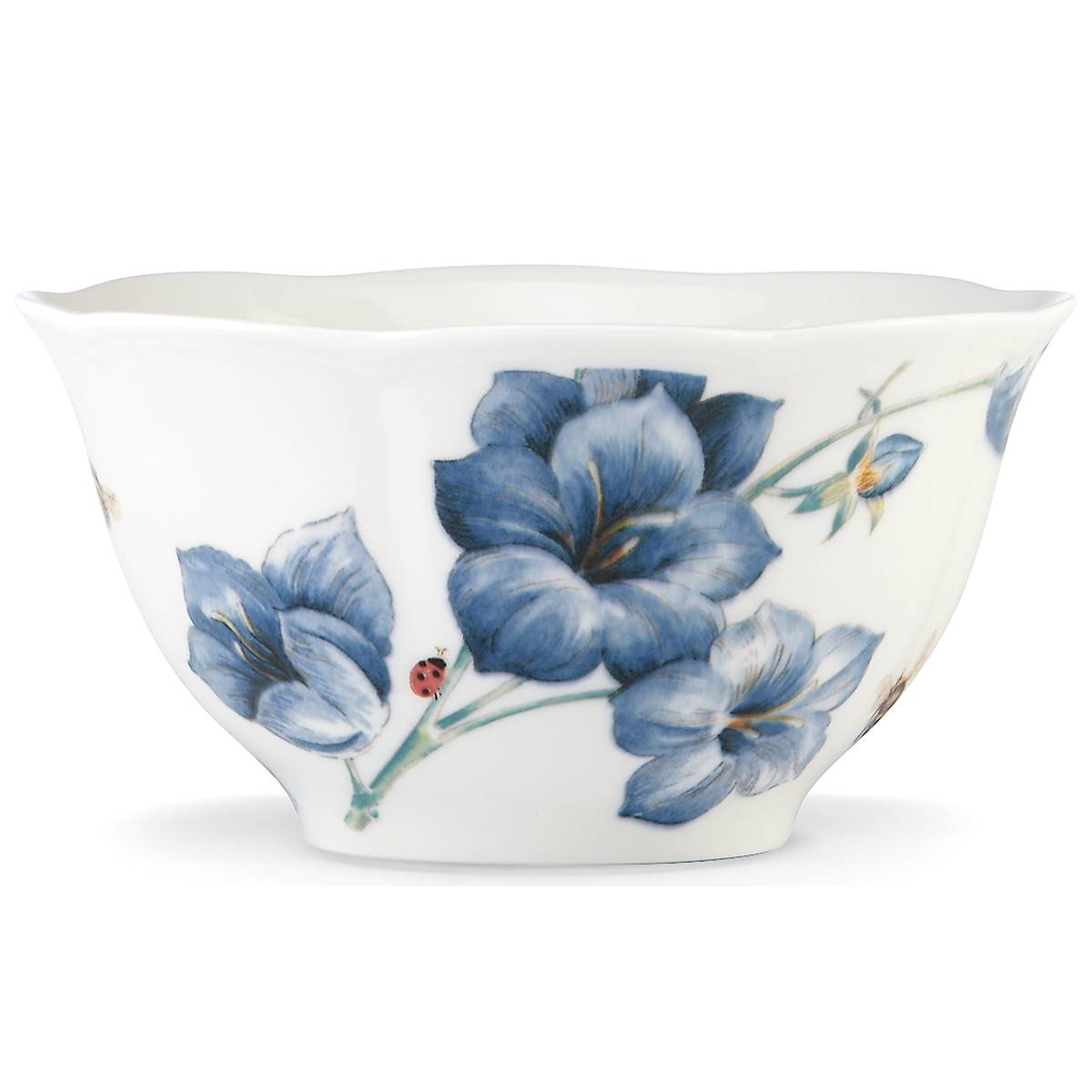 Butterfly Meadow Blue Rice Bowl