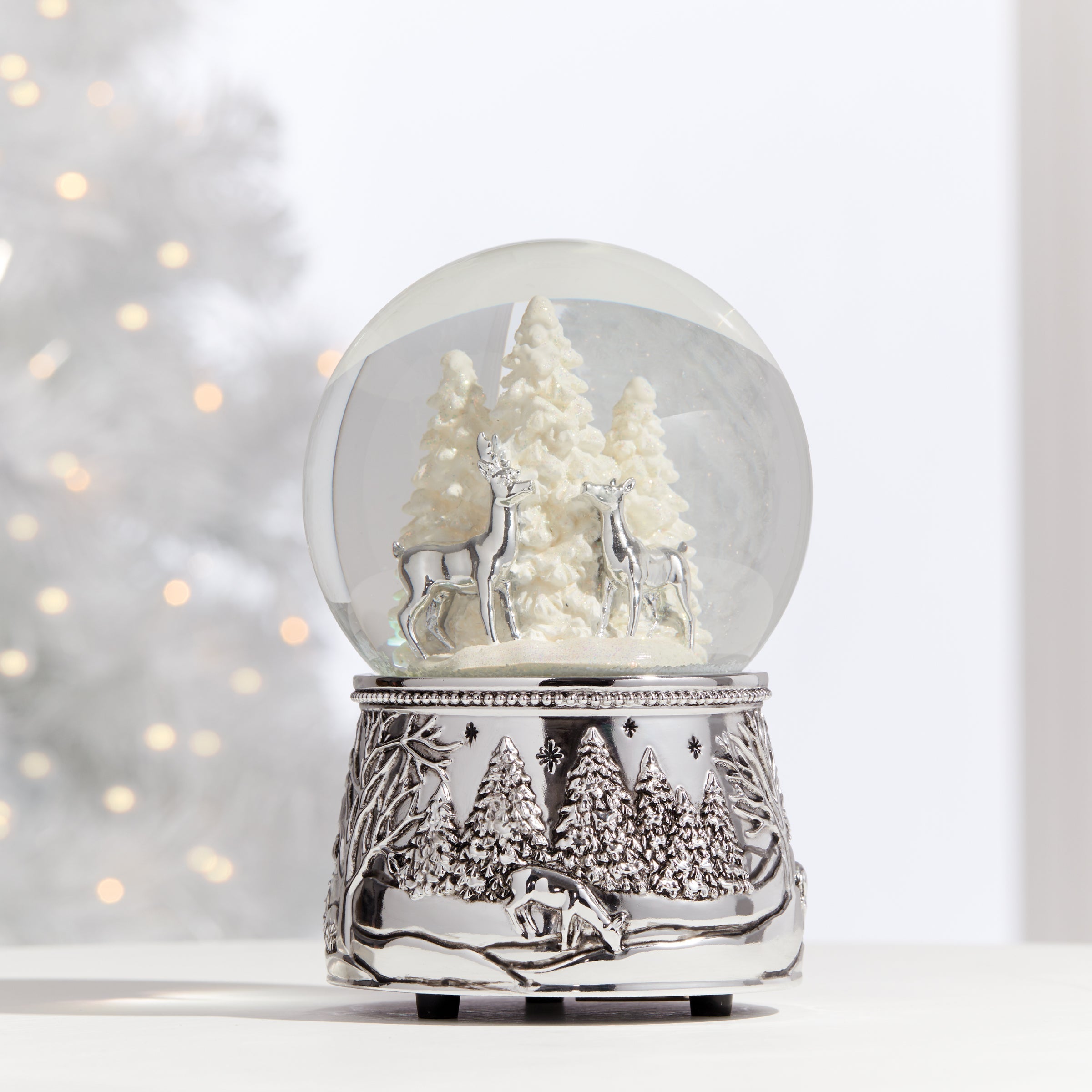 North Pole Bound Reindeer Snow Globe