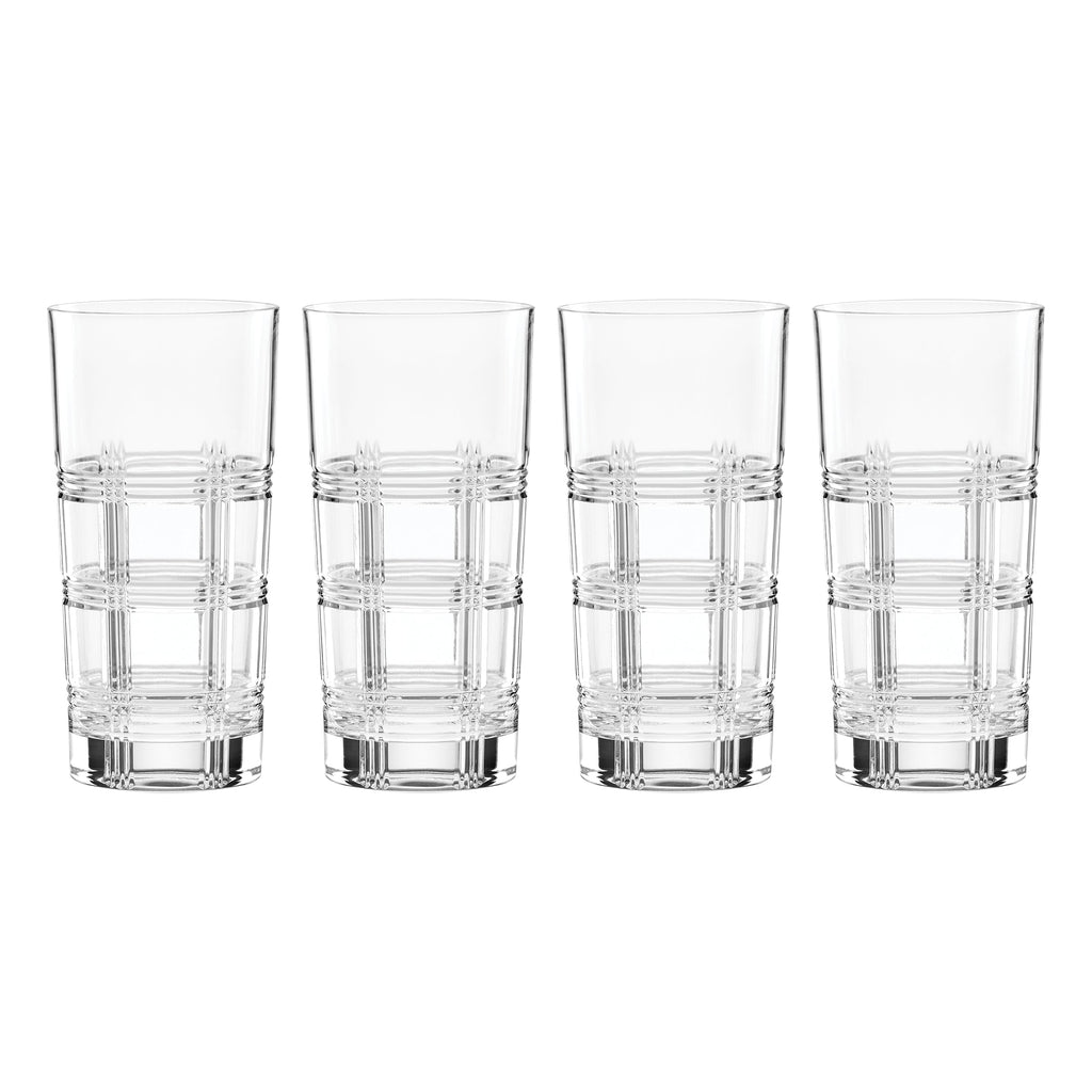 Hudson Crystal Highball Glasses - Set Of 4