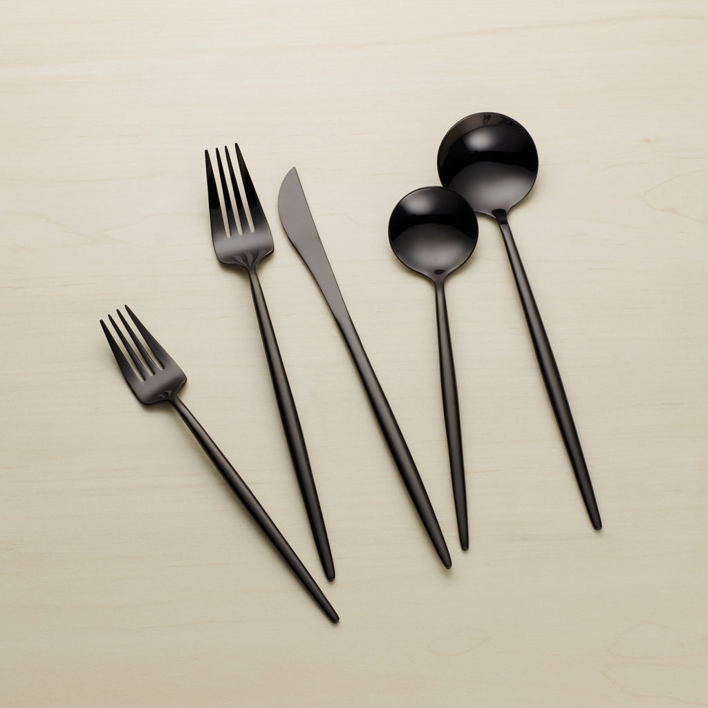 Zephyr Black Mirror 45 Piece Flatware Set