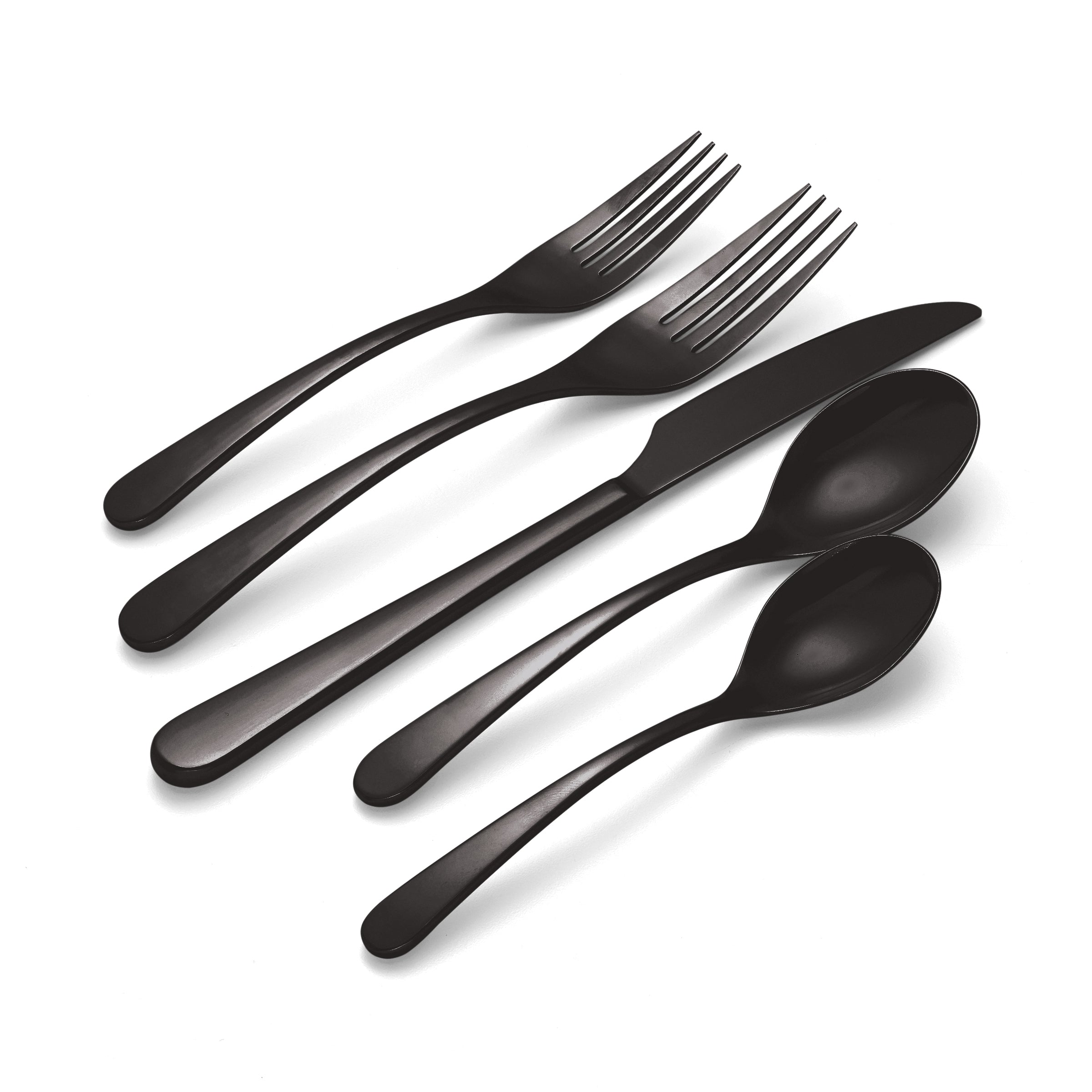 Kenbrook Black Vintage 20 Piece Flatware Set