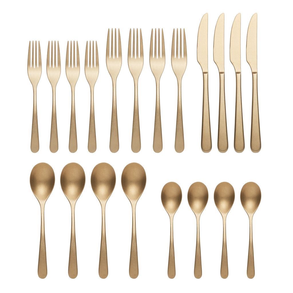 Kenbrook Champagne Vintage 20 Piece Flatware Set
