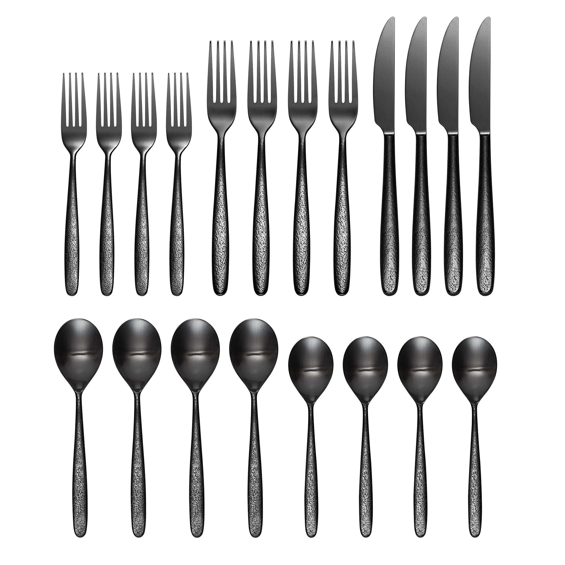 Storm Black 20 Piece Flatware Set
