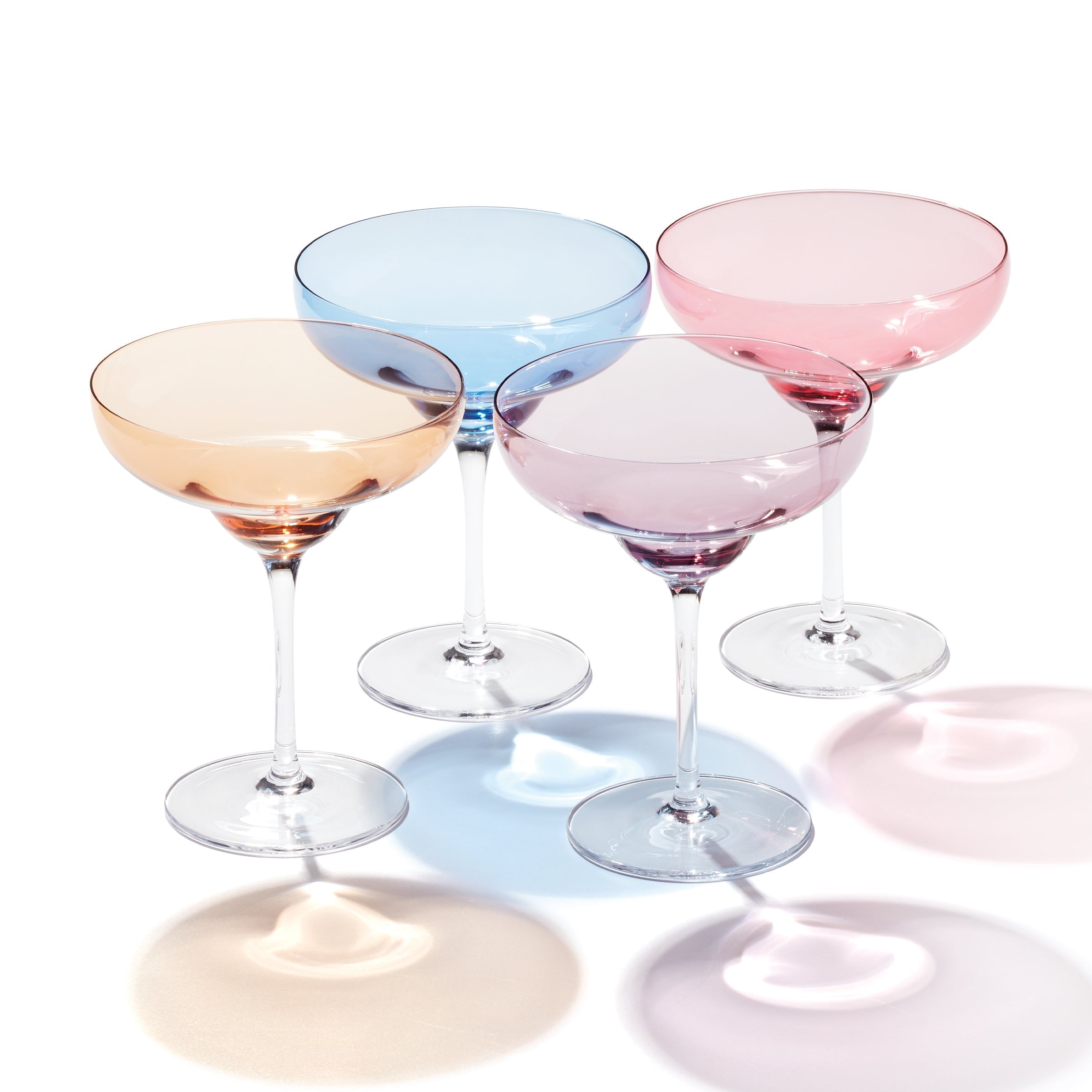 True Colors Margarita Glasses - Set Of 4