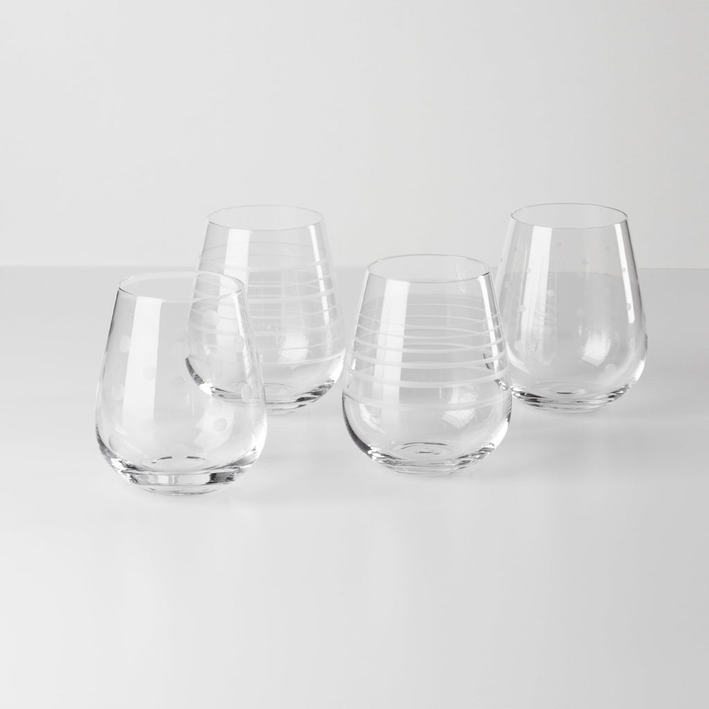Mingle Stemless Wine Glasses - Set Of 4