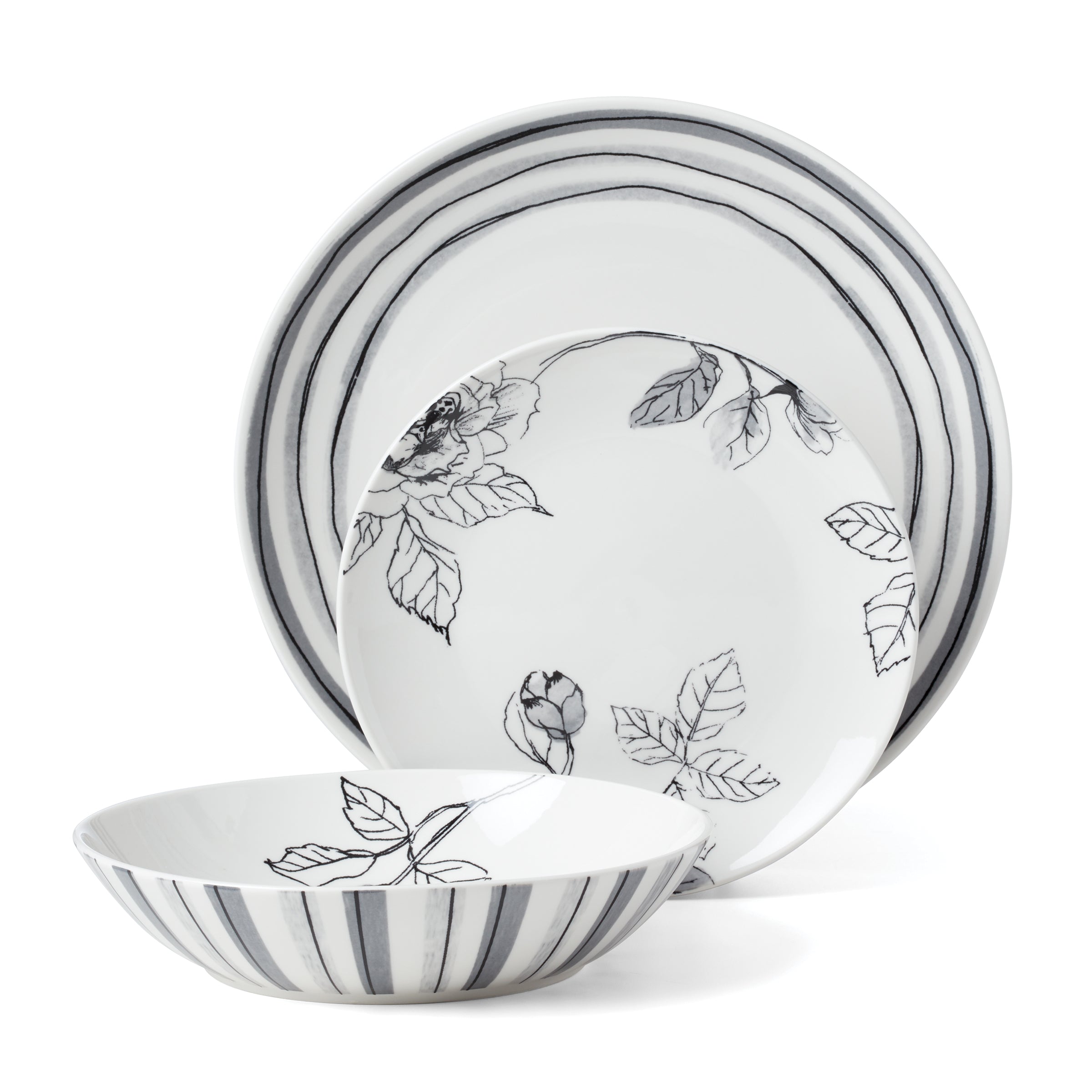 Sketchbook 12-Piece Dinnerware Set