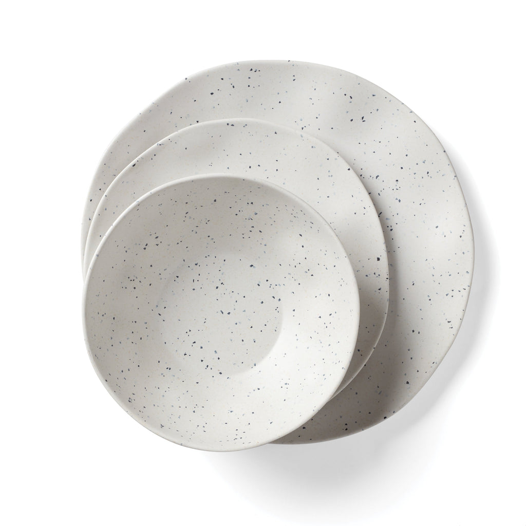 Terrazzo Melamine Cream 12-Piece Dinnerware Set