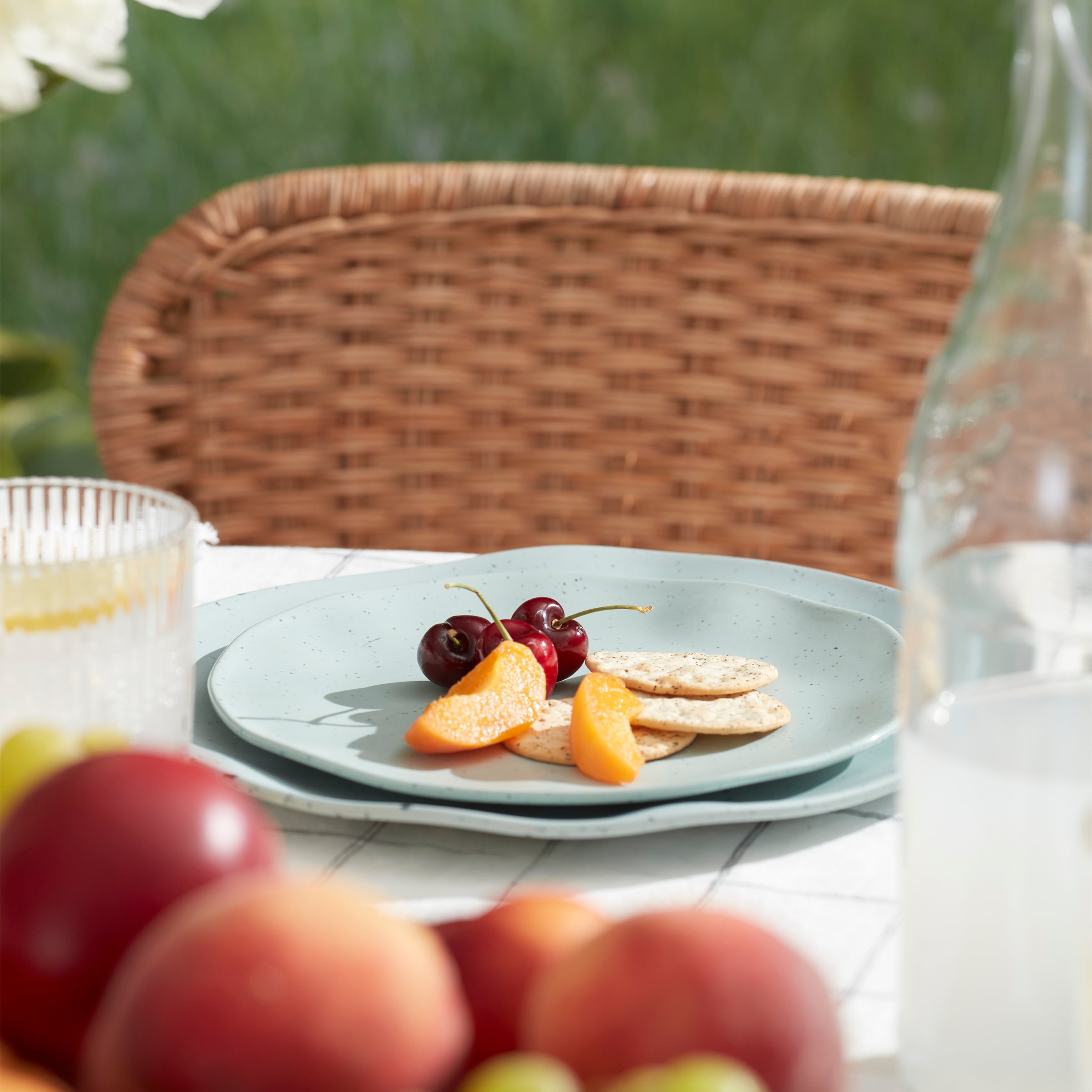 Terrazzo Melamine Mint 12-Piece Dinnerware Set