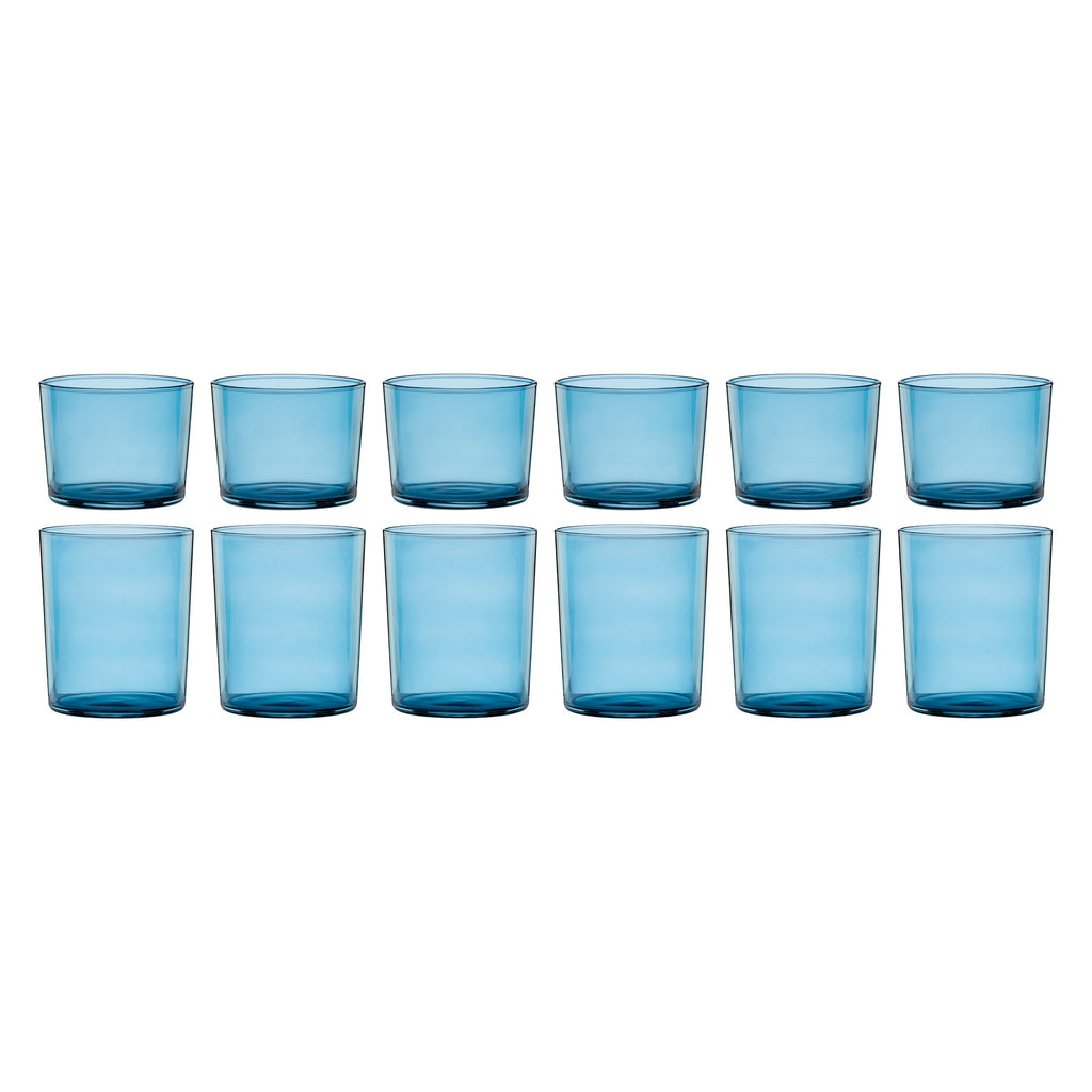 Stackables Blue Short & Tall Glasses - Set Of 12