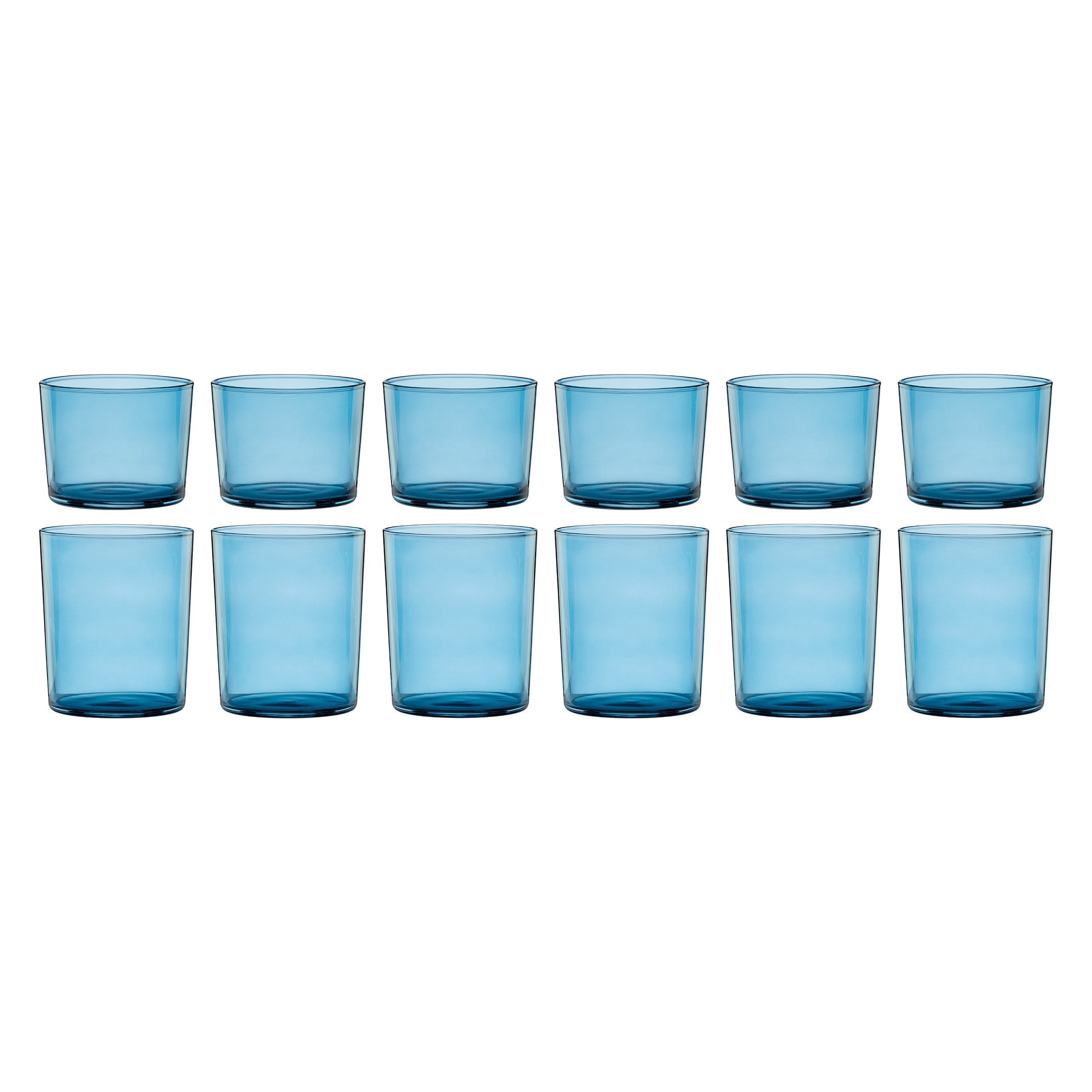 Stackables Blue Short & Tall Glasses - Set Of 12