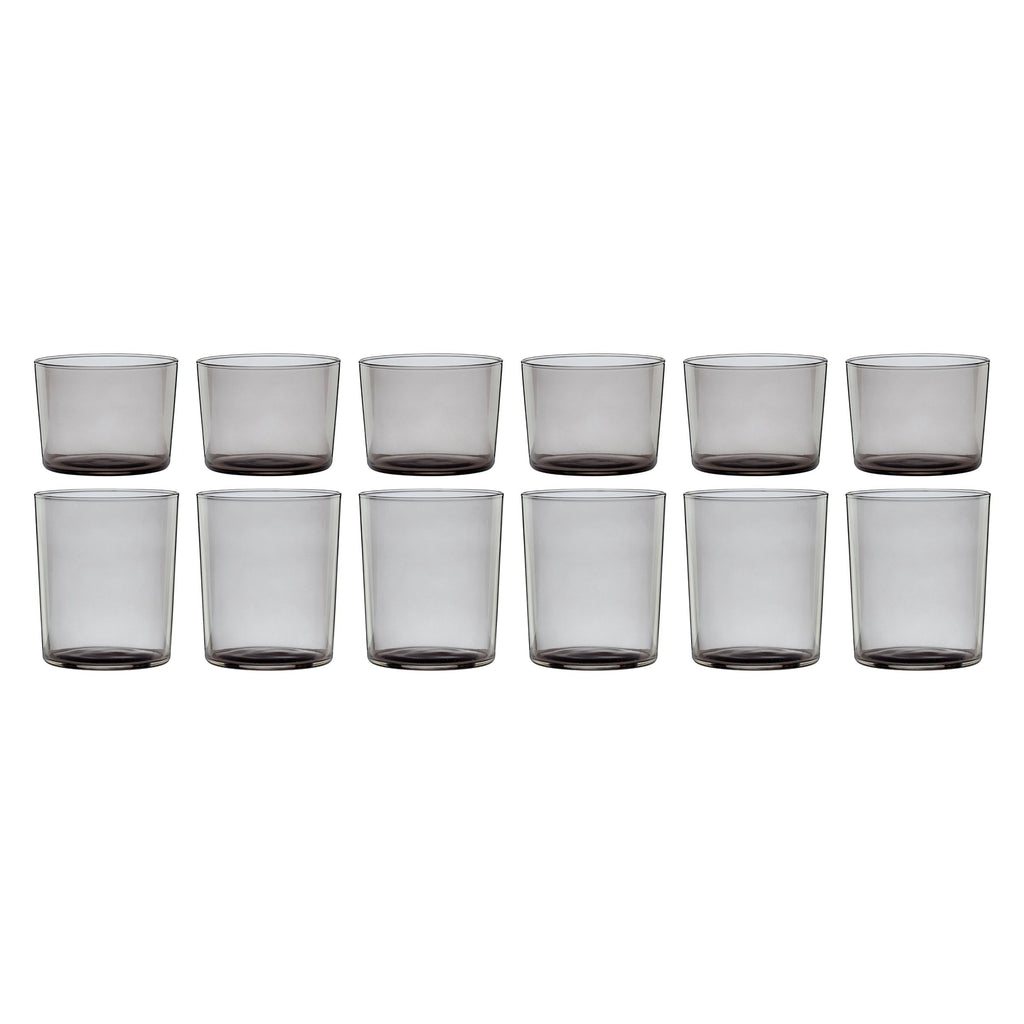 Stackables Smoke Short & Tall Glasses - Set Of 12