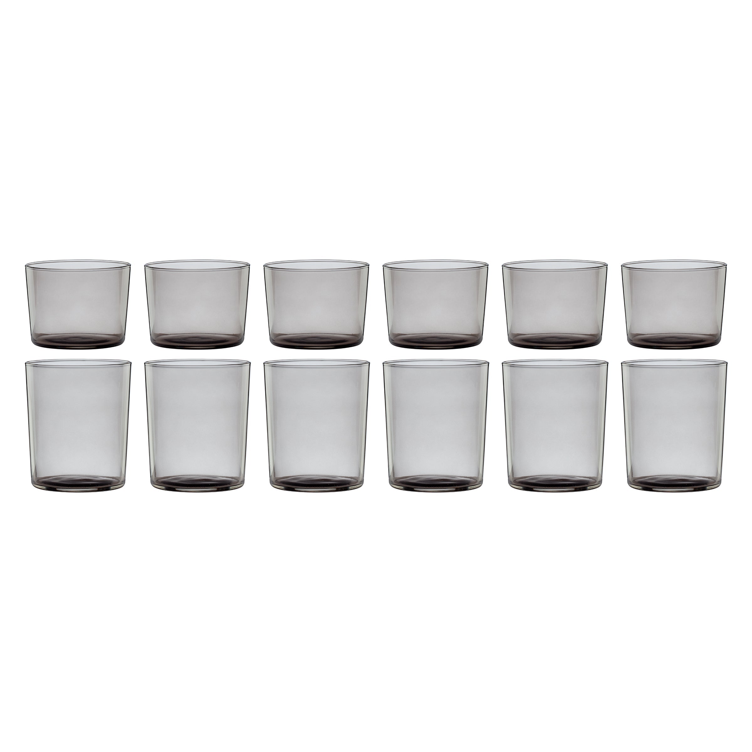Stackables Smoke Short & Tall Glasses - Set Of 12