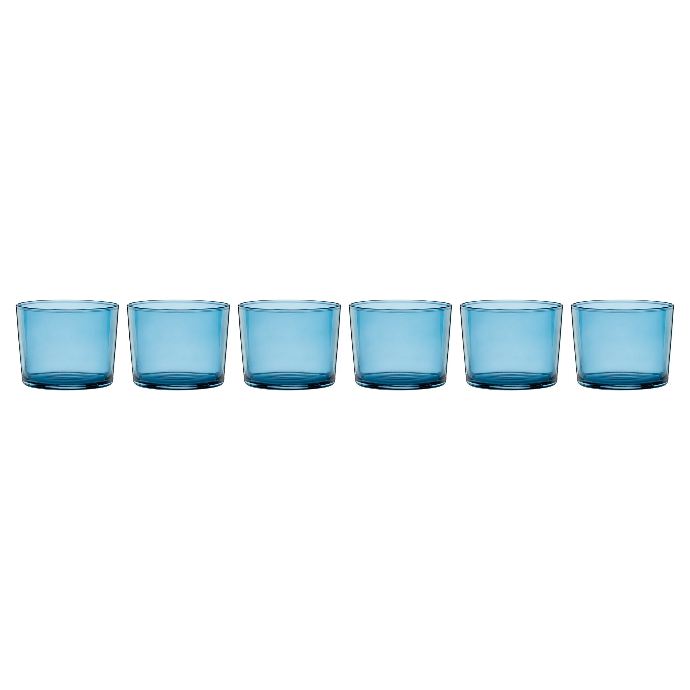 Stackables Blue Short Glasses - Set Of 6