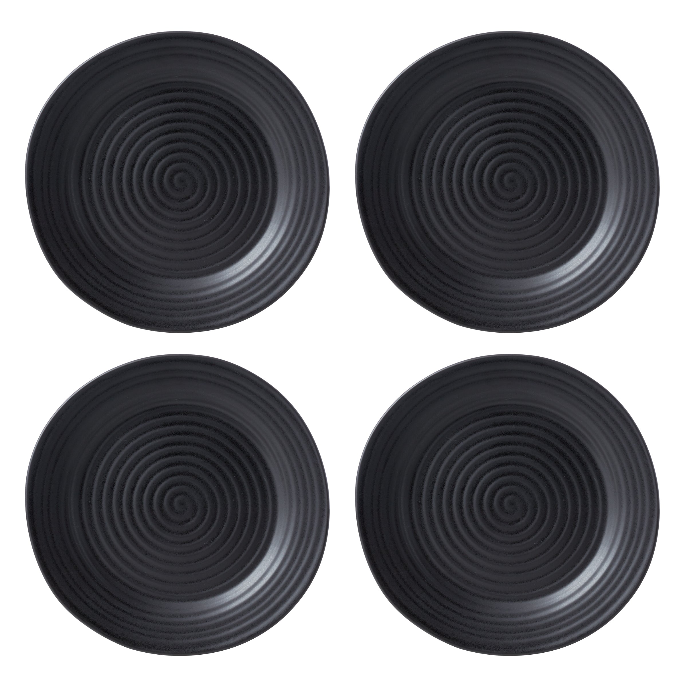 Ridge Black 12-Piece Dinnerware Set