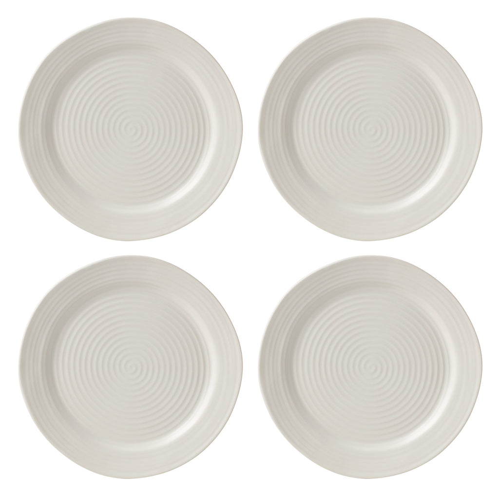 Ridge White 12-Piece Dinnerware Set