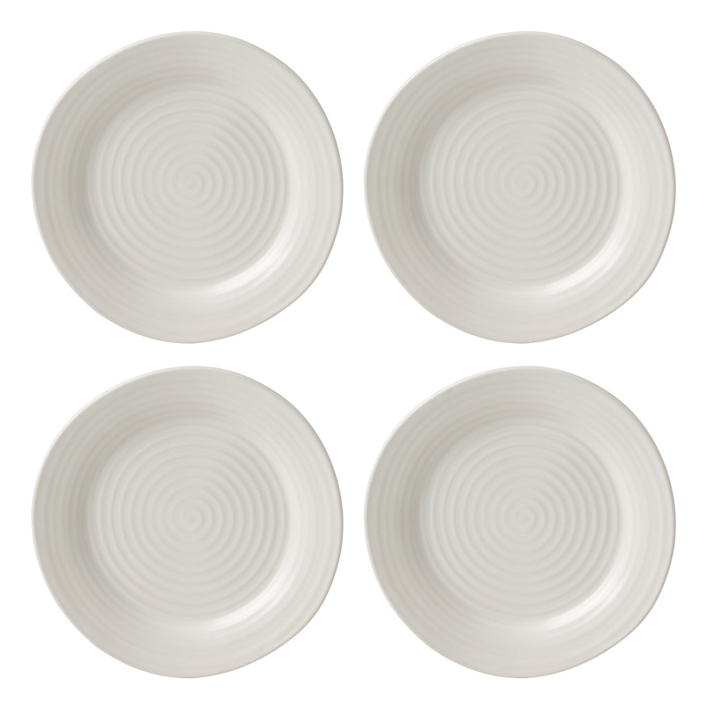 Ridge White 12-Piece Dinnerware Set