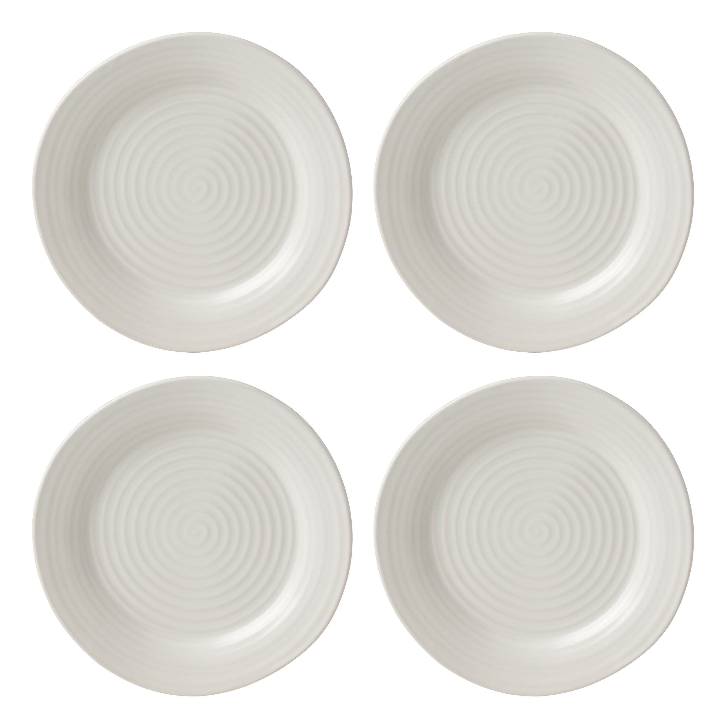 Ridge White 12-Piece Dinnerware Set