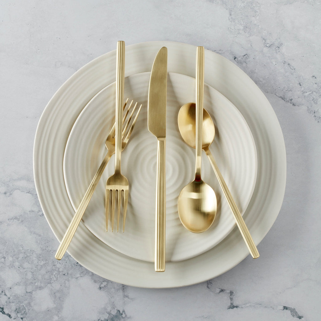 Dean Champagne Satin 20 Piece Flatware Set