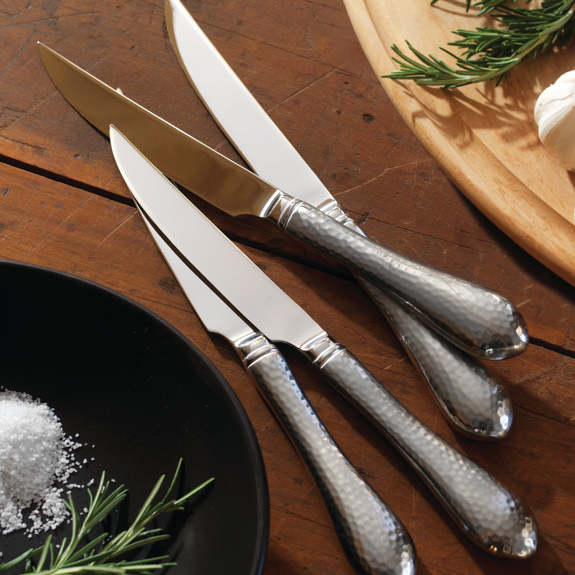 Hammered Antique Steak Knife - Set of 4
