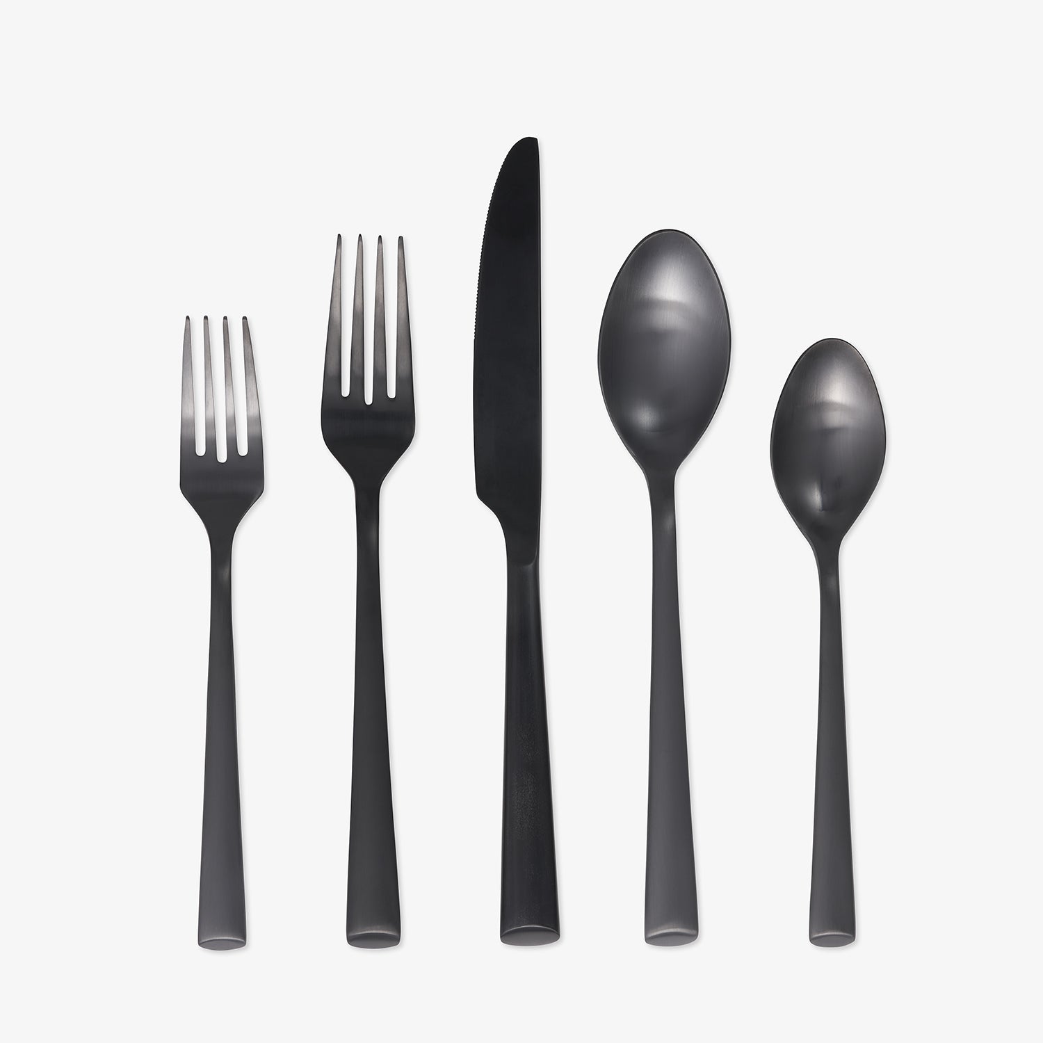Gilda Black Satin 20 Piece Flatware Set