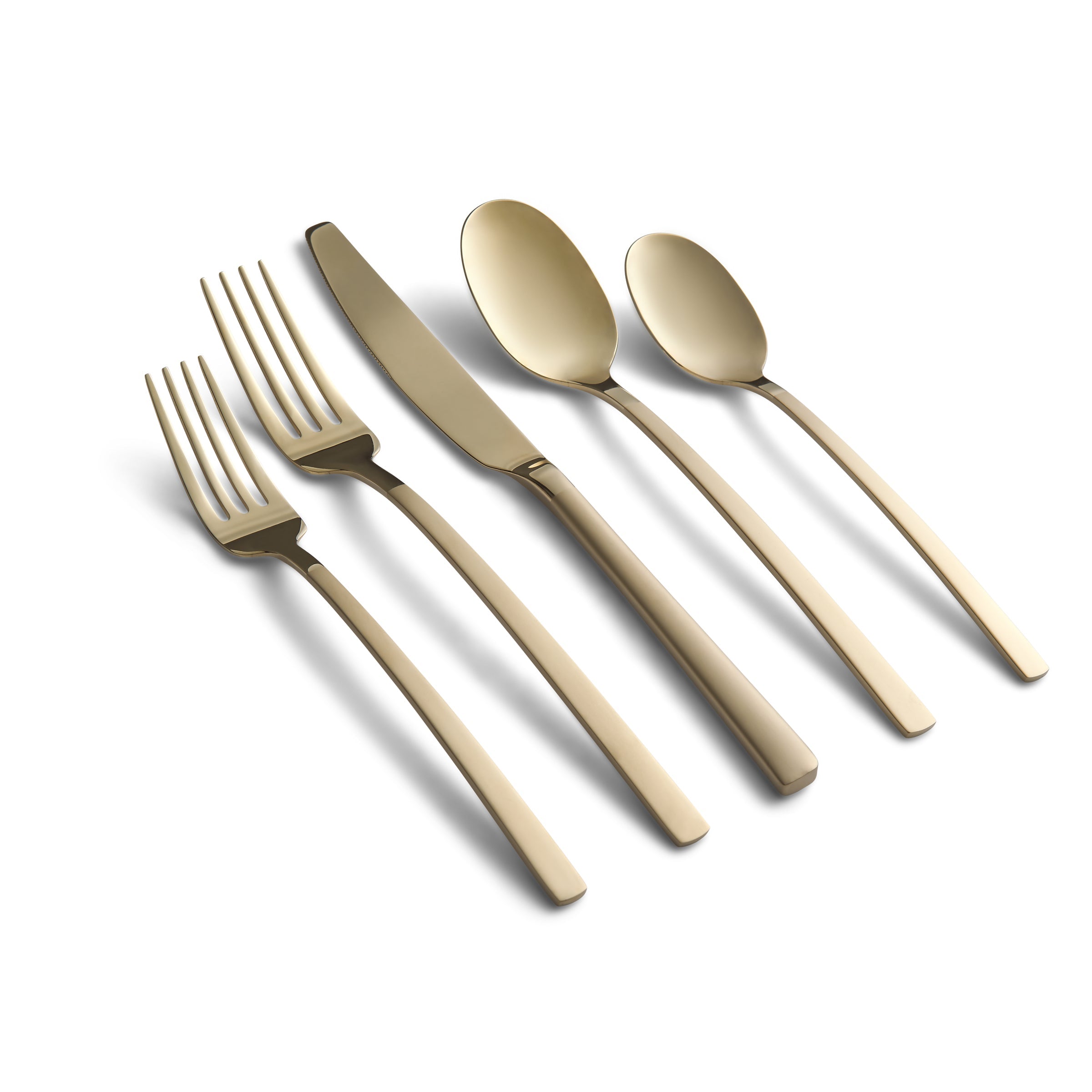 Beacon Champagne Sand Mirror 20 Piece Flatware Set