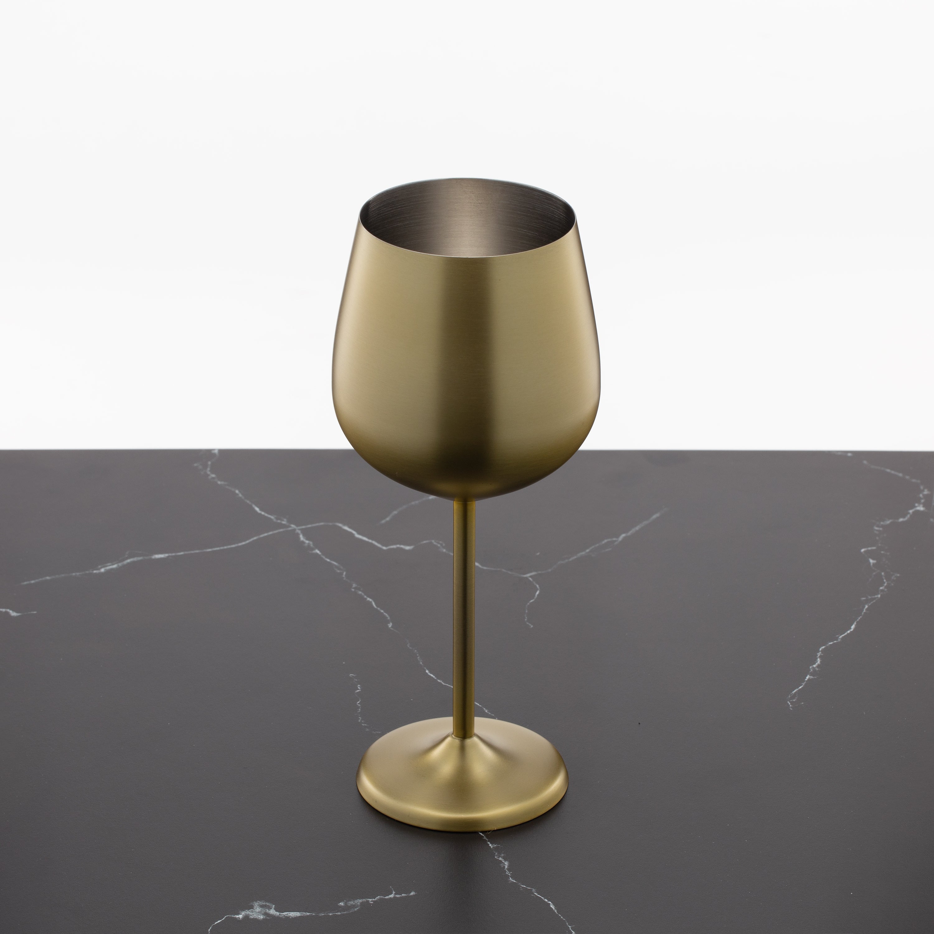Gold Stainless Wine Glasses - Set Of 4