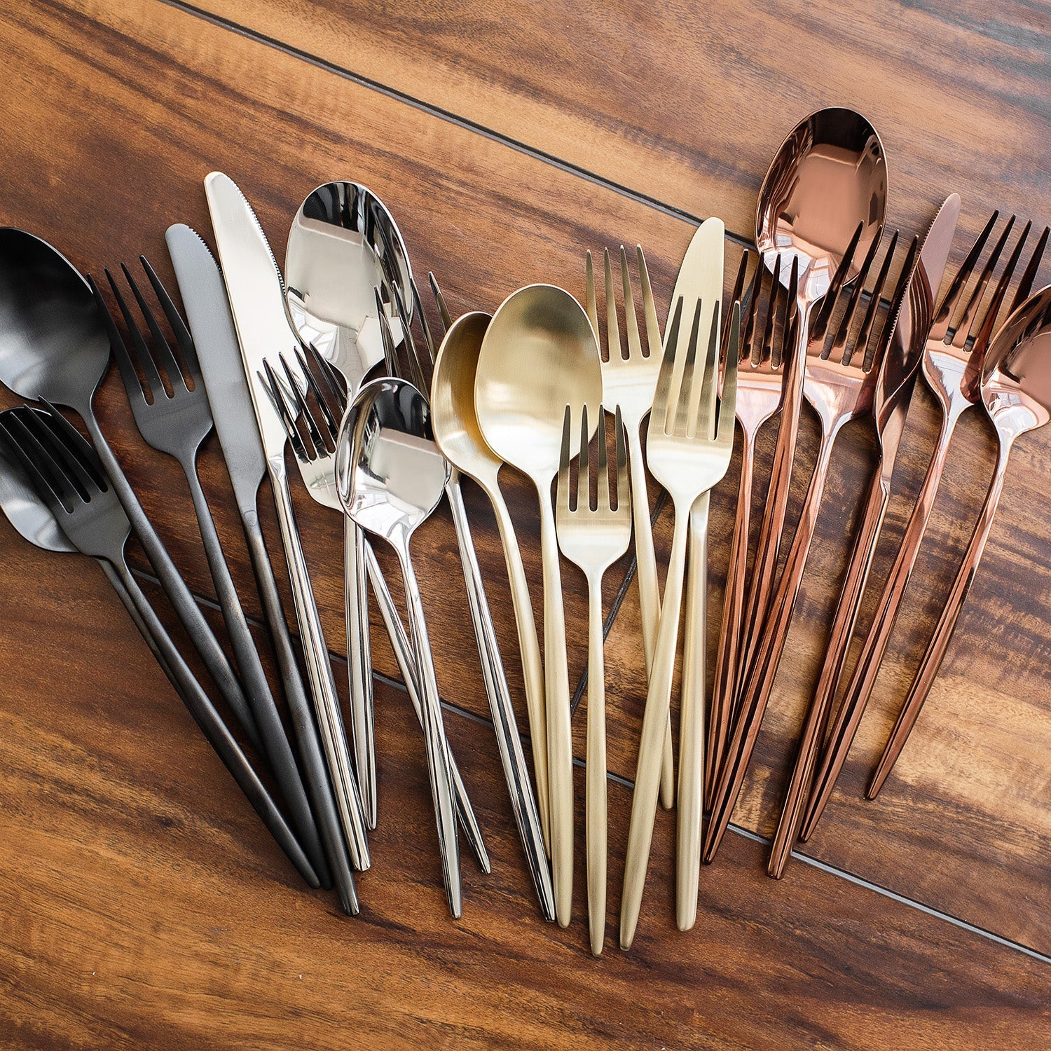 Gaze Champagne Satin 20 Piece Flatware Set