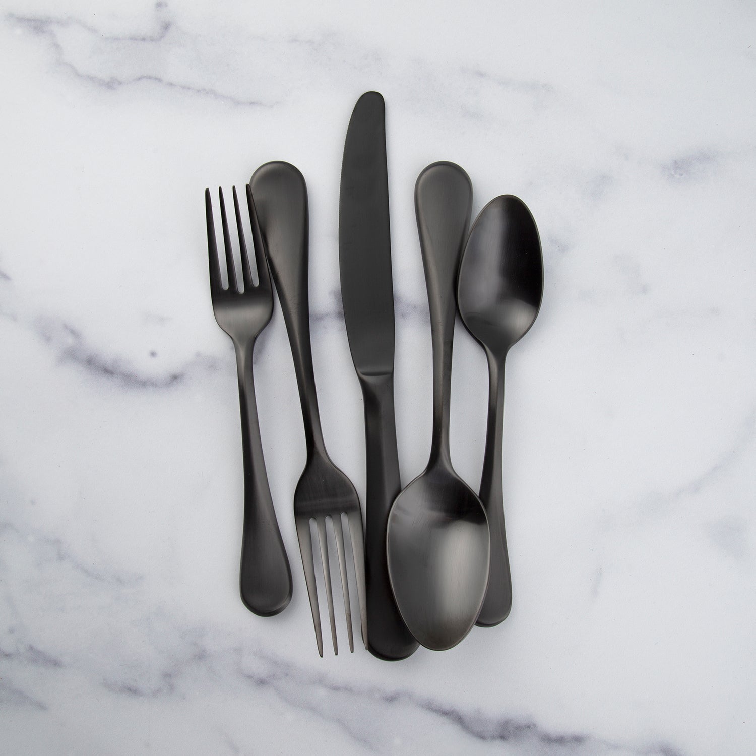 Eloquence Black Satin 20 Piece Flatware Set
