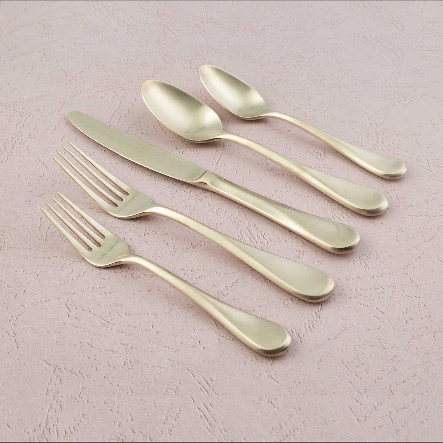 Eloquence Champagne Satin 20 Piece Flatware Set
