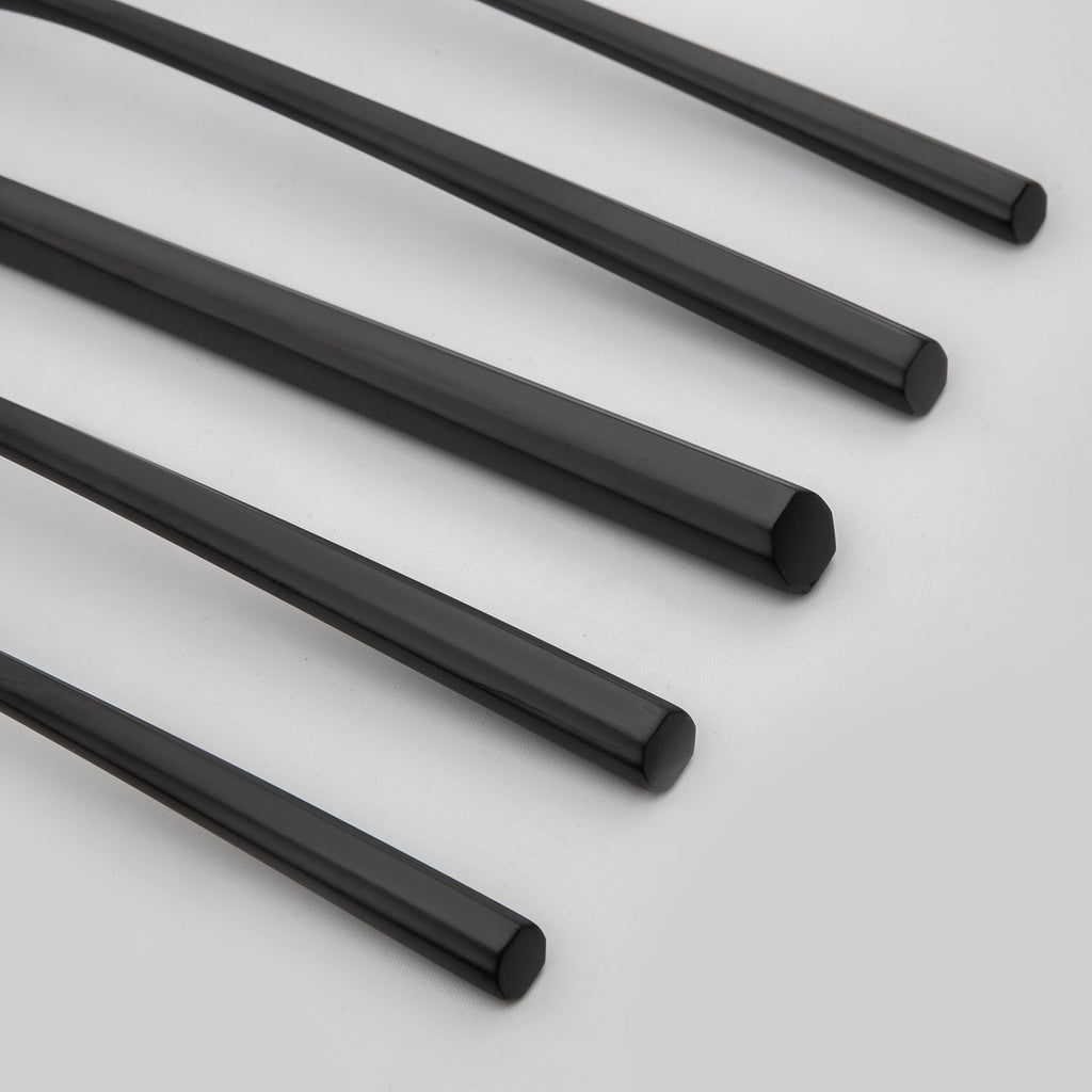 Isobel Black Satin 20 Piece Flatware Set