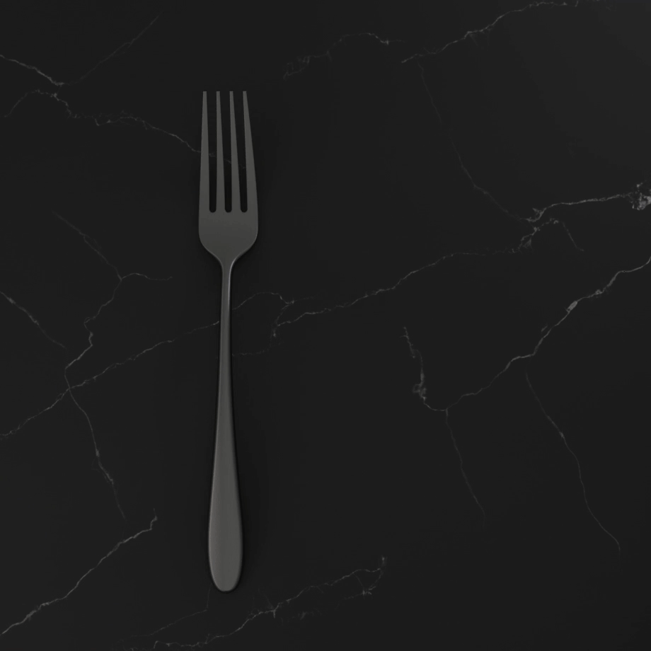 Poet Black Satin 20 Piece Flatware Set