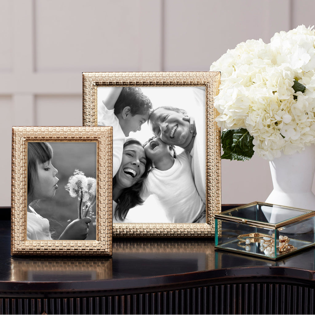 "Watchband Satin Gold 5"" x 7"" Photo Frame"
